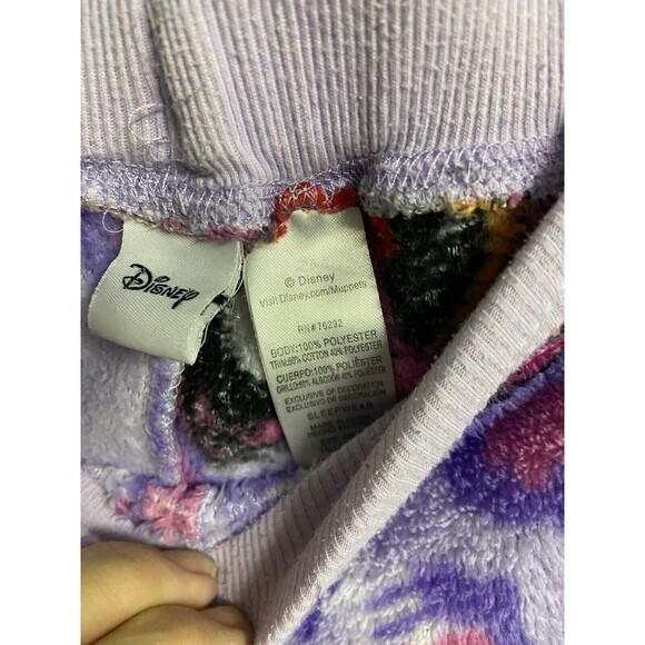Disney Pull On PJ Pants Womens S 4-6 Purple Plush Fleece Jim Henson Animal - Picture 3 of 4